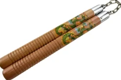 NS18 - NUNCHAKU Hêtre Sculpté