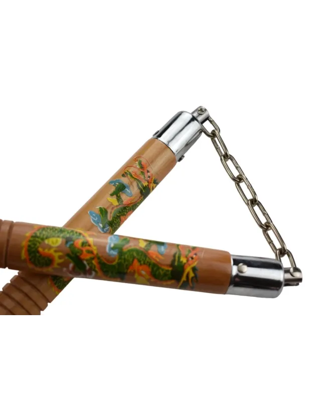 NS18 - NUNCHAKU Hêtre Sculpté