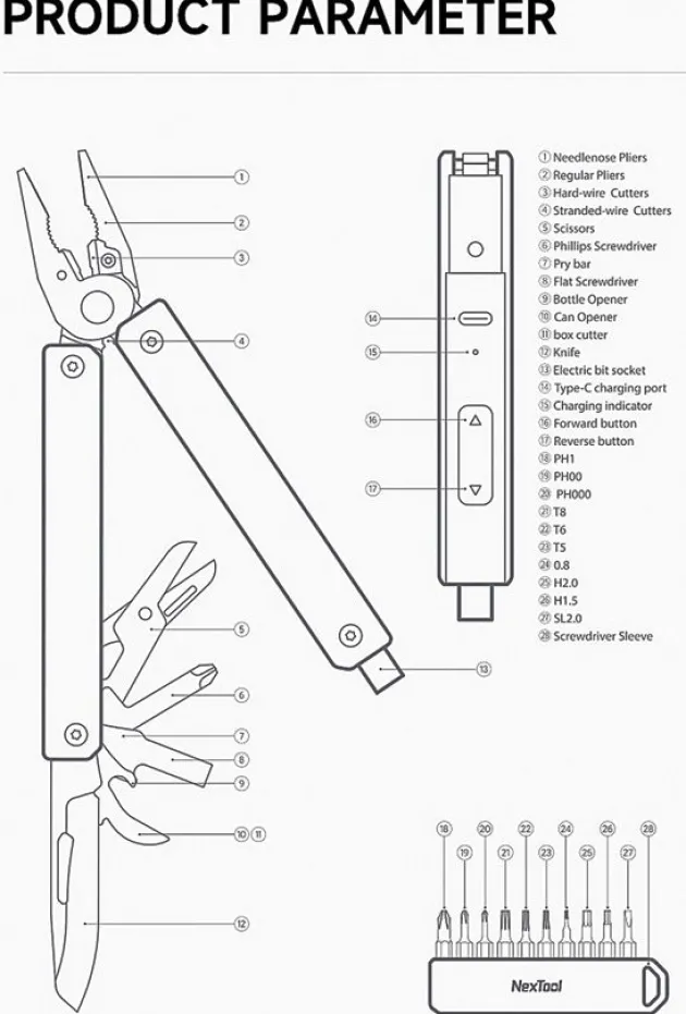 NTL20213 - NEXTOOL Gemini Electric MultiTool