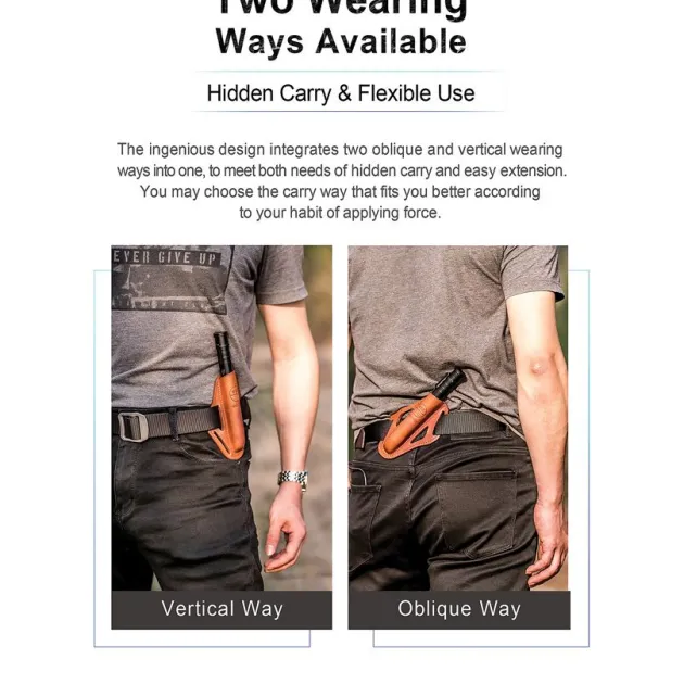 NXV68BLK - NEXTORCH Holster Cuir pour Matraque NOIR