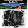 OD-B1513BB - Lot de 12 boucles 15 mm pour bracelets Paracord