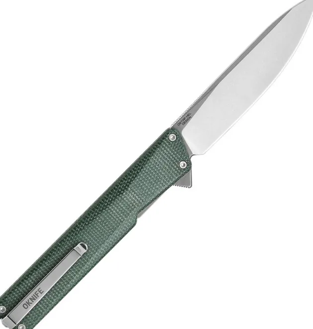 Oknife AION Green Micarta