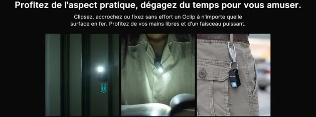 OLTOCLIPBK - OLIGHT OCLIP Light Lampe à Pince Noir