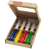OP946.P - COFFRET 4 Couteaux Couleurs Office Inox
