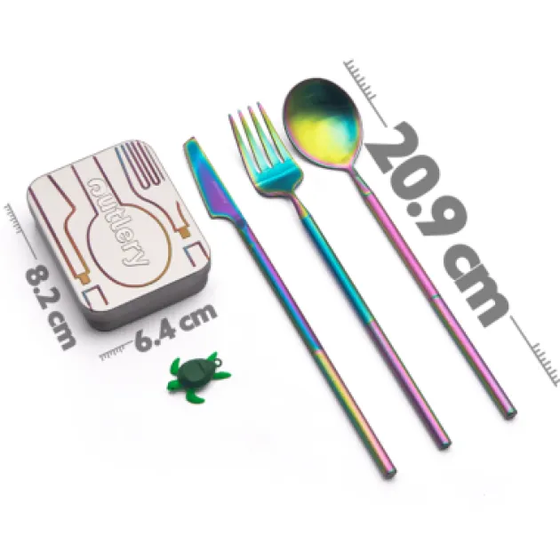 OUTRAIN - Outlery set de couverts démontables Arc en ciel