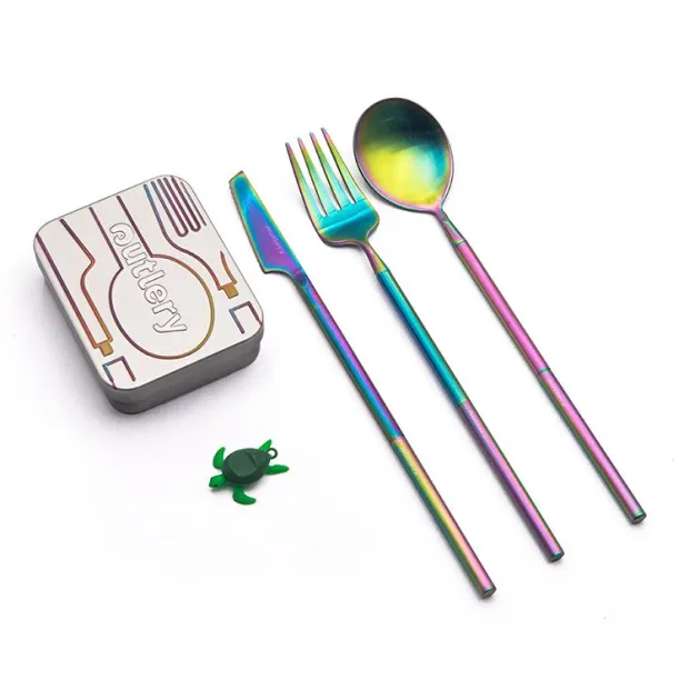OUTRAIN - Outlery set de couverts démontables Arc en ciel