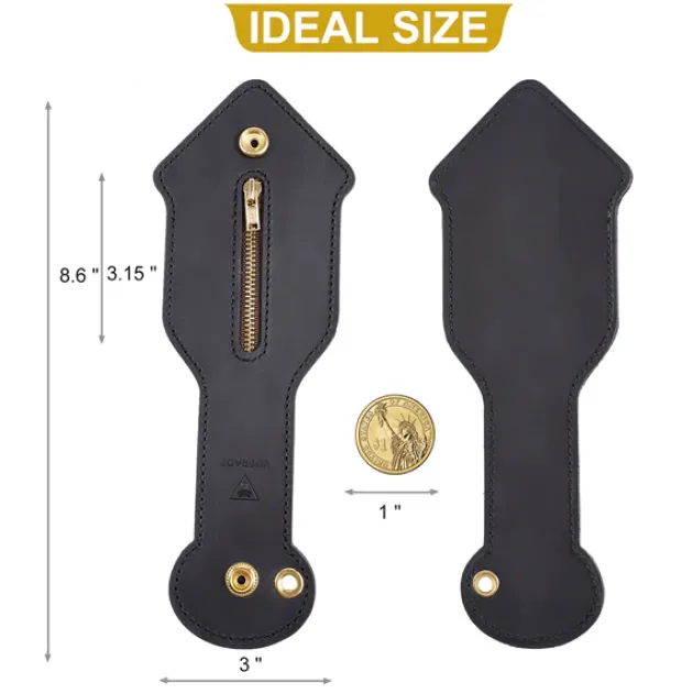 PJ23BLK - VIPERADE Porte-monnaie en cuir « Slapjack » NOIR