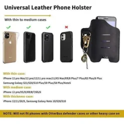 PJ20B - VIPERADE PJ20 Étui universel en cuir avec porte-clés MARRON