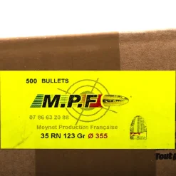 500PL09CN123GR5 M.P.F OGIVES PLOMBS 9 MM CN 123 GR 355"