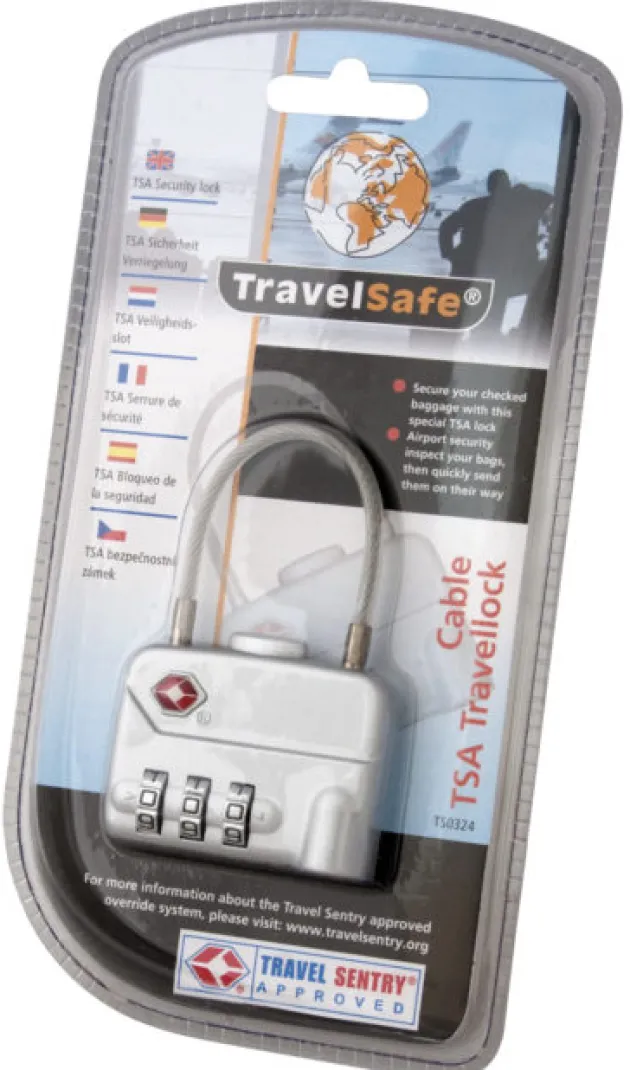 PLTS0324 - TravelSafe Cadenas combinaison à cable TSA