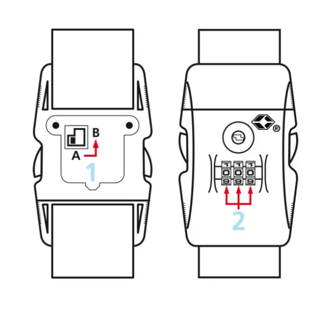 PLTS0327 - TravelSafe Sangle de compression de bagage à verrou TSA