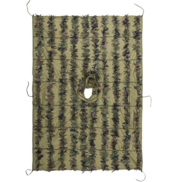 PO-LFG-PO-03 - HELIKON-TEX LEAF GHILLIE PONCHO Poncho Mesh Fin Camo US Woodland 3D