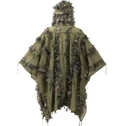 PO-LFG-PO-03 - HELIKON-TEX LEAF GHILLIE PONCHO Poncho Mesh Fin Camo US Woodland 3D