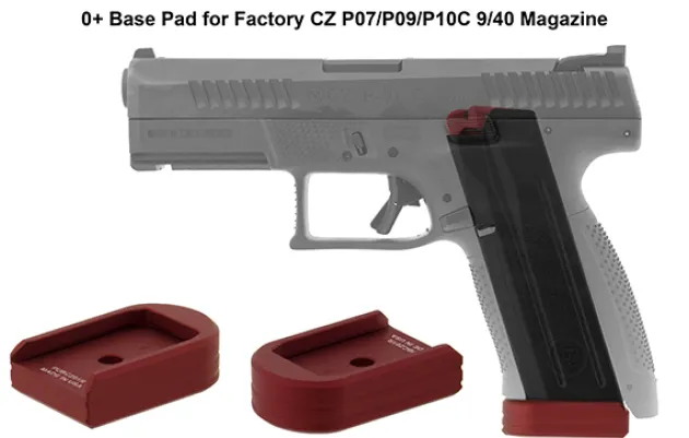PUBCZ01R - UTG PRO® +0 Base Pad, CZ P07/P10C Matte Red