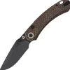 QS174-A2 - QSP Coyote Button linerlock Blackwash Nitro-V GITD Micarta
