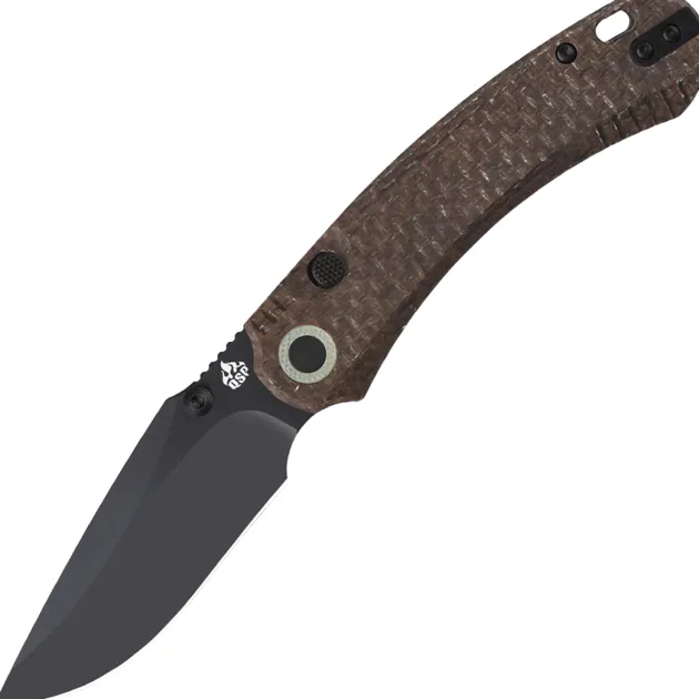 QS174-A2 - QSP Coyote Button linerlock Blackwash Nitro-V GITD Micarta