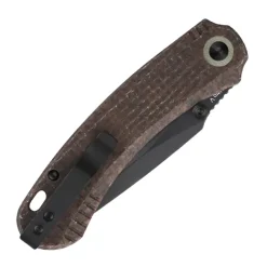 QS174-A2 - QSP Coyote Button linerlock Blackwash Nitro-V GITD Micarta