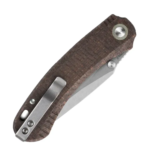 QS174-A1 - QSP Coyote Button linerlock Nitro-V GITD Micarta