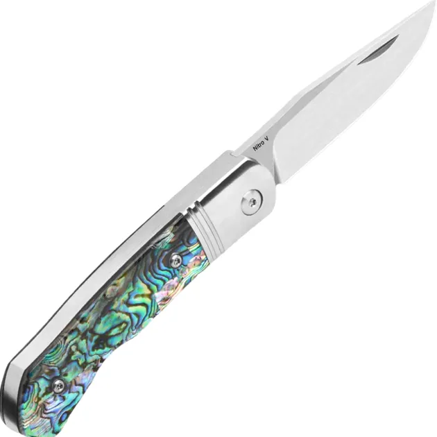 QS175-B - QSP Heron Slip Joint Nitro-V Abalone