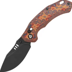 QS173-C2 - QSP ELK Glyde Lock Blackwash 14C28N Colorful Micarta