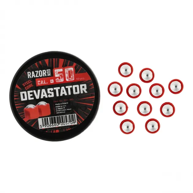 337-065 - RazorGun Devastator .50 caliber Steel Core bullets / 60 pcs.
