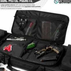 RB-5112DG-VER2-BK - Savior Equipment Urban Warfare Double Rifle Bag Gun - Suitable for Rifle Shotgun, w/ Backpack Strap,Black,51'' Long