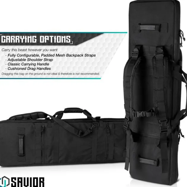 RB-3612DG-VER2-BK - Savior Urban Warfare 36' Double Rifle Case