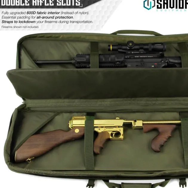 RB-4612DG-VER2-OG - Savior Equipment Urban Warfare Double Rifle Bag Gun - Fusil et carabine OD Green,46'' de Long