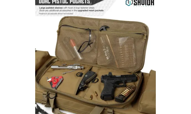 RB-5112DG-VER2-TN - Savior Equipment Urban Warfare 51" Double Rifle Case Tan
