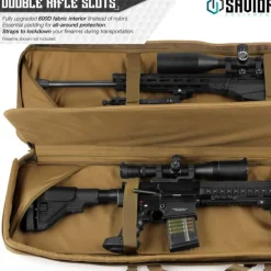RB-4212DG-VER2-TN - Savior Equipment Urban Warfare Double Rifle Bag Gun - Suitable for Rifle Shotgun, w/ Backpack Strap,Tan,42'' Long