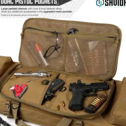 RB-4612DG-VER2-TN - Savior Equipment Urban Warfare Double Rifle Bag Gun - Suitable for Rifle Shotgun, w/ Backpack Strap,Tan,46'' Long