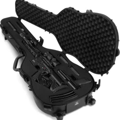 RC-GT-ACOUSTIC-BK - SAVIOR Savior Equipment Discreet Ultimate Guitar Hard Case - Customize Foam w/ Handle and Wheels,Black, 45'' Long