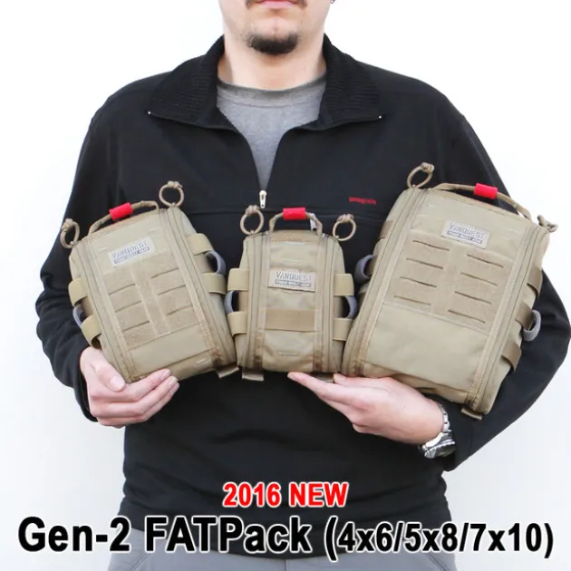 081271RD - VANQUEST FATPack 7X10 (Gen-2): First Aid Trauma Pack ROUGE