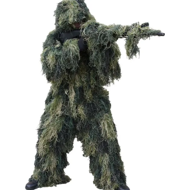 RED70915ML - RED ROCK OUTDOOR GEAR 5-Piece Ghillie Suit Woodland
