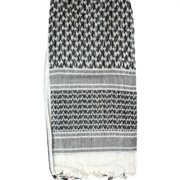 RED7001 - Red Rock Shemagh blanc/noir