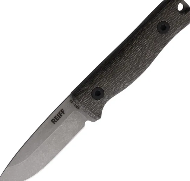 REIFF Knives F3 EDC SW Magnacut Green Canvas micarta