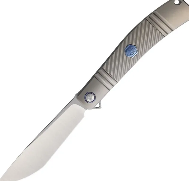 Rike Knife KD03-P Framelock M390 grey titanium