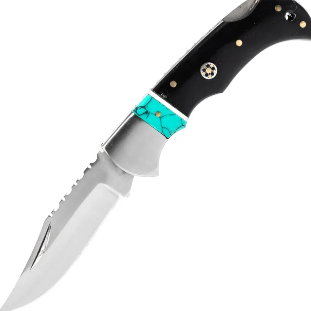 Rite Edge pliant Black Messa Lockback corne de buffle