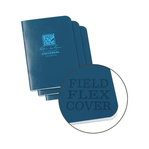 RITR-271FX-M - Rite In The Rain PACK x 3 TACTICAL FIELD BOOK BLEU