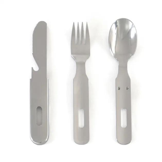 RL557000 - BASIC NATURE Set d'ustensiles 'Biwak Trekking' Inox