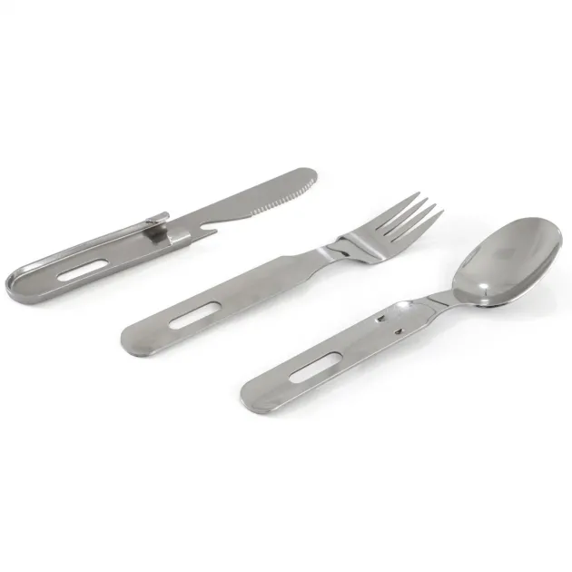 RL557000 - BASIC NATURE Set d'ustensiles 'Biwak Trekking' Inox