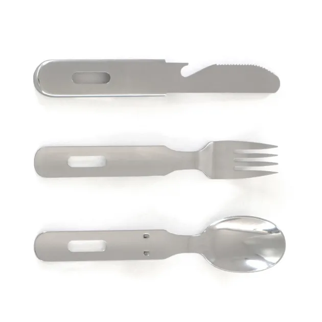 RL557000 - BASIC NATURE Set d'ustensiles 'Biwak Trekking' Inox