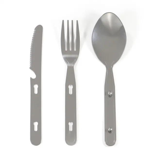 RL556700 - BASIC NATURE Set d'ustensiles 'Biwak' Inox