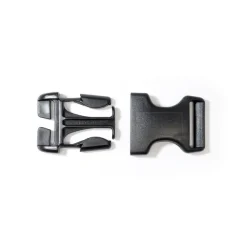 RL513850 - BASIC NATURE x2 Boucles 25mm plastique noir Fendue