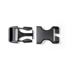 RL513650 - BASIC NATURE x2 Boucles 25mm plastique noir Fendue
