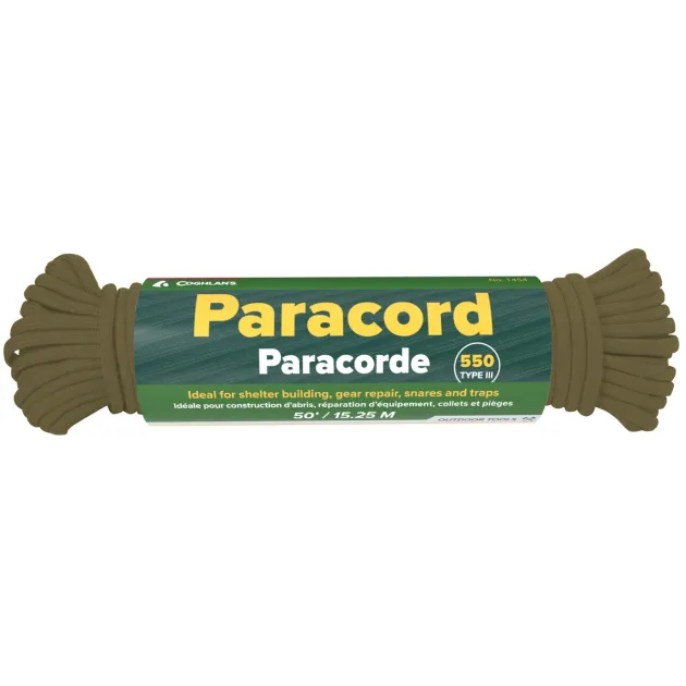 RL381454 - COGHLAN'S Paracorde 550 15M OD + mousqueton alu