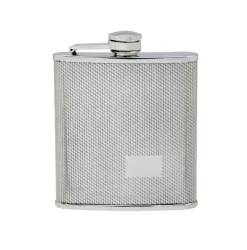 RL180900 - Flasque Carrée à Bouchon Captif Inox Mate 180 mL