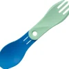RL074210 - HUMANGEAR Set Cuillère/Fourchette 'GoBites BIO Spin' Bleu/Vert Menthe