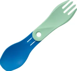 RL074210 - HUMANGEAR Set Cuillère/Fourchette 'GoBites BIO Spin' Bleu/Vert Menthe