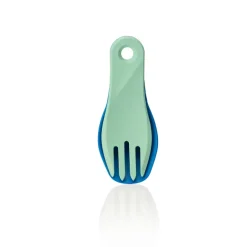 RL074210 - HUMANGEAR Set Cuillère/Fourchette 'GoBites BIO Spin' Bleu/Vert Menthe